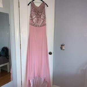 Pink Dress with rhinestone top